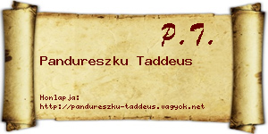Pandureszku Taddeus névjegykártya